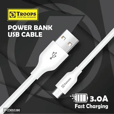 TP TROOPS Unbreakable 3A Fast Charging Tough Braided Micro USB Data Cable - 1 Meter-White-TP-2082-thumb4