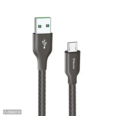 TP TROOPS Unbreakable 2.5A Fast Charging Tough Braided lightning USB Data Cable - 1 Meter-Black-TP-2284-Black