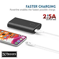 TP TROOPS Unbreakable 2.5A Fast Charging Tough Braided lightning Ios USB Data Cable - 1 Meter-White-TP-2284-White-thumb1