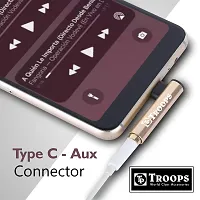 TP TROOPS L Shape Type-C to 3.5 mm Aux Audio and USB Jack Adapter Connector for One Plus Nord, 6T/5/5T /Mi A2/OnePlus 7,7 Pro  All Type C Mobiles-TP-2254-thumb4