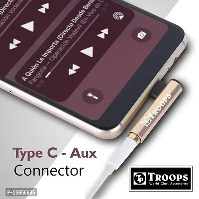 TP TROOPS L Shape Type-C to 3.5 mm Aux Audio and USB Jack Adapter Connector for One Plus Nord, 6T/5/5T /Mi A2/OnePlus 7,7 Pro  All Type C Mobiles-TP-2254-thumb5