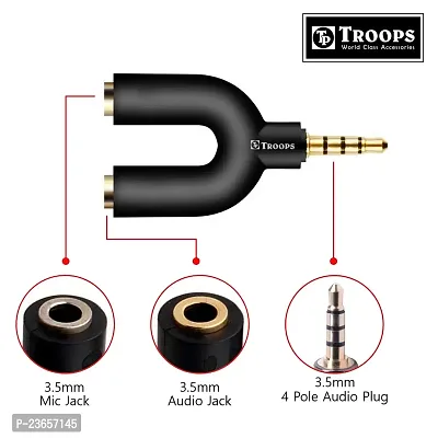 TP TROOPS 3.5mm Audio Jack to Headphone Microphone Splitter Converter Adaptor (Specially Design for Mobile and Tablet Only)-TP-7117-thumb2