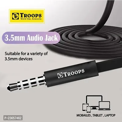 TP TROOPS Wired in Ear Earphones with mic, 10 mm Driver, Powerful bass and Clear Sound, Black-TP-7132-thumb2