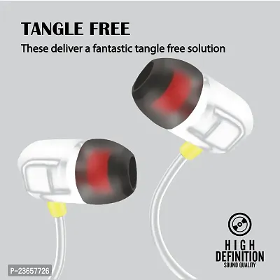 TP TROOPS Wired in Ear Earphones with mic, 10 mm Driver, Powerful bass and Clear Sound, White TP-7132-thumb4