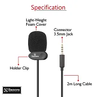 TP TROOPS Collar Mic Voice Recording Microphone Lavalier Microphone Lav Mic Omnidirectional Condenser Clip Mic,YouTube Interview Recording-TP-9076-thumb1