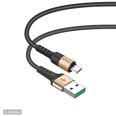 TP TROOPS 1.2A Type-C Data  Charging USB Cable, Made in India,Data Sync, Durable 1.2-Meter Long USB Cable for Type-C USB Devices for Charging Adapter-TP-2277 Golden
