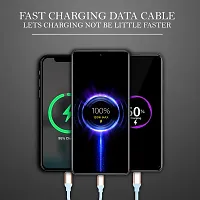 USB Type C Cable 1.2 m Multi Charging Cable 3 in 1 Nylon  Multiple USB Fast Charging Cable for Android, iOS and Type C Devices USB Port Connectors Compatible Smart Phones  Tablets -TP-2214 White-thumb4