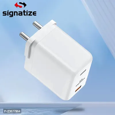 nbsp;SIGNATIZE Dual USB Port 35W Wall Type C Charger Charger with S3 Wire,USB Wall Charger Fast Charging Adapter-thumb2