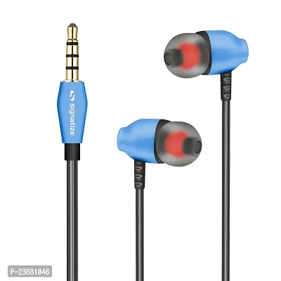 SIGNATIZE Wired Dynamic Bass Stereo Earphone and Music Control Headphone with HD Sound, in Earphones
