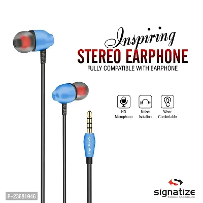 SIGNATIZE Wired Dynamic Bass Stereo Earphone and Music Control Headphone with HD Sound, in Earphones-thumb2