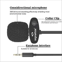 nbsp;SIGNATIZE Omnidirectional Lavalier Clip-on Microphone for 3.5mm Jack Android Phones, Laptop, PC, Camcorders with Small (Black)-thumb1
