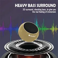 ONBIZ The Smallest Mini Aluminum Bluetooth Speaker Wireless Small Bluetooth Speakers with Built in Mic,TWS Pairing Portable Speaker for Home/Outdoor/Travel, Smartphone, Laptop-Gold-thumb1
