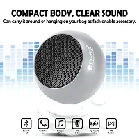 ONBIZ The Smallest Mini Aluminum Bluetooth Speaker Wireless Small Bluetooth Speakers with Built in Mic,TWS Pairing Portable Speaker for Home/Outdoor/Travel, Smartphone, Laptop-Silver-thumb4