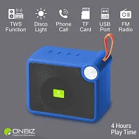 ONBIZ HIGH BASS SOUND SPLASHPROOF WOOFER FOR DEKSTOP WITH SD,AUX SLOT 48 W Bluetooth Speaker - Blue-thumb2