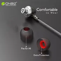 ONBIZ STYLISH WIRED EARPHONE Wired Earphones with Extra Bass Driver and HD Sound with mic-thumb2