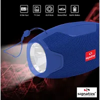 Signatize Bluetooth Speaker with Micro SD Card Support|FM Radio |Torch/Flashlight | AUX Support | Sound Output: - 10Watts | Splash Proof | LED Light Button | Portable Speaker-thumb4
