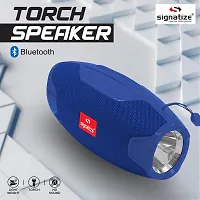 Signatize Bluetooth Speaker with Micro SD Card Support|FM Radio |Torch/Flashlight | AUX Support | Sound Output: - 10Watts | Splash Proof | LED Light Button | Portable Speaker-thumb2