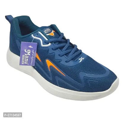 Comfortable Blue Synthetic Sports Shoes For Men