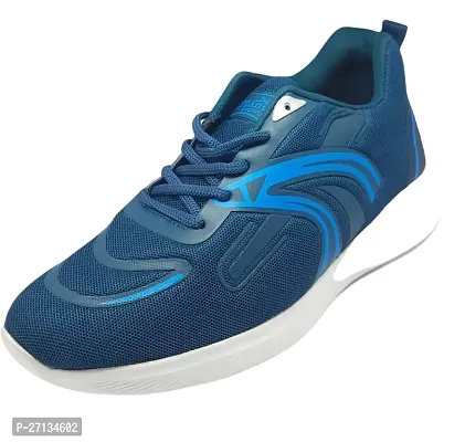Comfortable Blue Synthetic Sports Shoes For Men