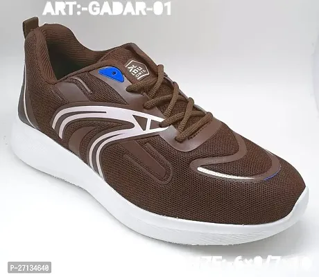 Comfortable Brown Synthetic Sports Shoes For Men-thumb0