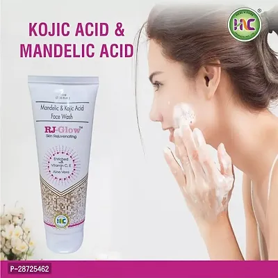 Rj Glow Skin Rejuvenating Face Wash With Mandelic And Kojic Acid, Vitamin C, E, And Aloe Vera - 70Ml-thumb2