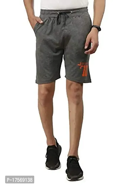 Proxima Graphic Printed Regular Shorts for Men (S, Grey)