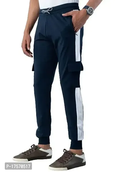 PROXIMA Men's Track Pant (Large, Navy Blue)