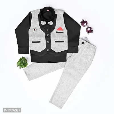 Boys Grey Waistcoat and Pant Set.-thumb0