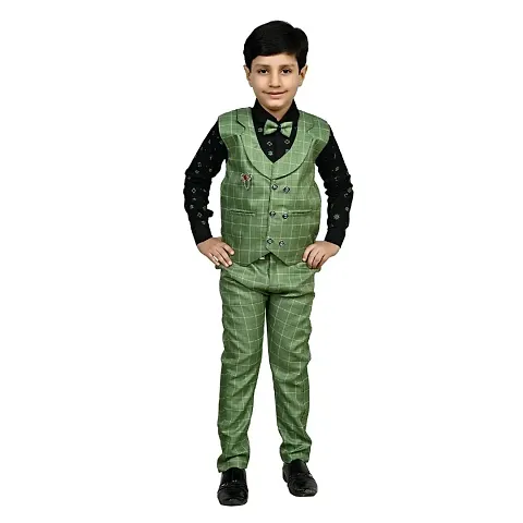 Boys Casual, Festive &amp;amp; Party, Wedding Shirt, Waistcoat and Pant Set