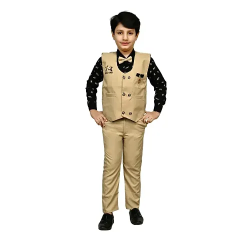 Boys Casual, Festive &amp;amp; Party, Wedding Shirt, Waistcoat and Pant Set