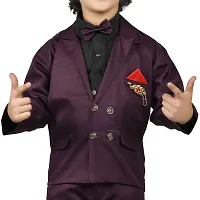 Prabhuratan Party and Casual kids Wear Cotton 3 Piece Suit Set For Boys Purple Color |Multisize-thumb3