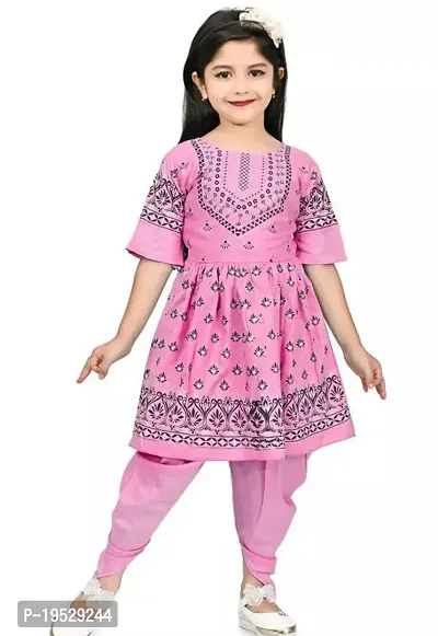 Stylish Rayon Pink Stitched Salwar Suit Sets For Girl-thumb0