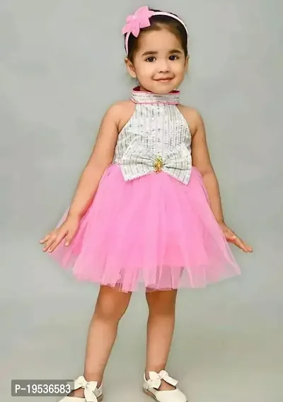 Stylish Net Pink Frocks For Girl