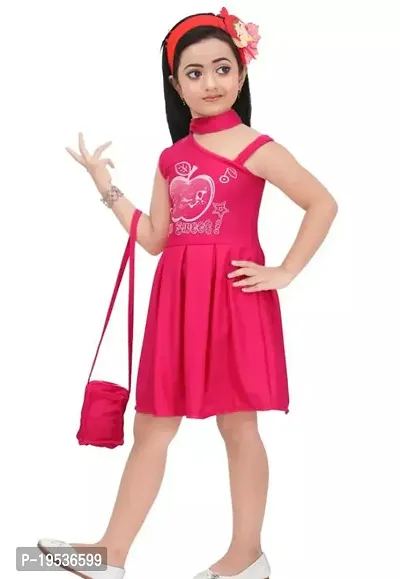 Stylish CREPE Pink Frocks For Girl