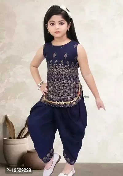 Stylish Rayon Navy Blue Stitched Salwar Suit Sets For Girl