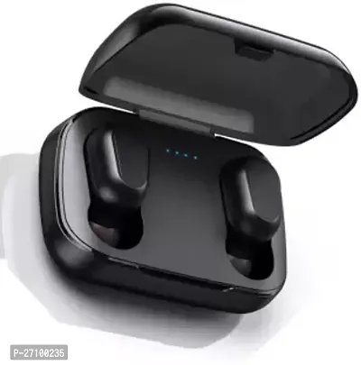 Stylish Neck Band Black In-ear Bluetooth Wireless Headphones With Microphone-thumb0