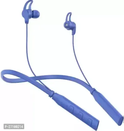 Stylish Neck Band Blue In-ear Bluetooth Wireless Headsets With Microphone-thumb0