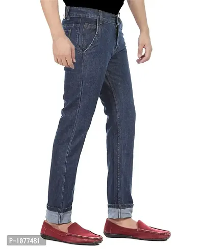 Blue Stretchable Denim Regular Fit Jeans-thumb2