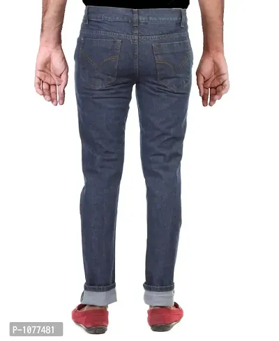 Blue Stretchable Denim Regular Fit Jeans-thumb3