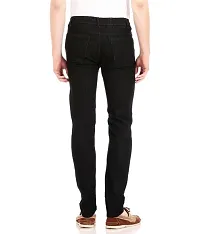 Black Stretchable Denim Regular Fit Jeans-thumb2