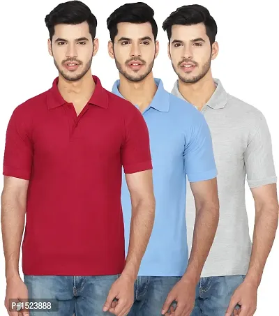 Polycotton Polo T-Shirt Pack Of 3-thumb0