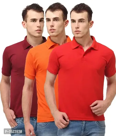 Polycotton Polo T-Shirt Pack Of 3-thumb0