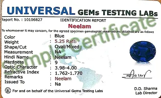 Deepsikha Gems 9.25 Ratti Unheated Untreated Blue Sapphire Neelam Stone A+++ Quality Natural Ceylon Certified Gemstone-thumb3