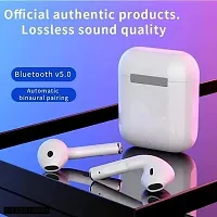 i12 Truly Wireless Bluetooth in Ear Earbuds with Mic (white)-thumb2
