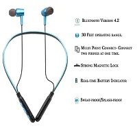 Neckband Bluetooth in  Ear Headphones Wireless Sport Stereo Headsets Earphones with Inbuilt Mic for All Smartphones  Devices.--thumb1