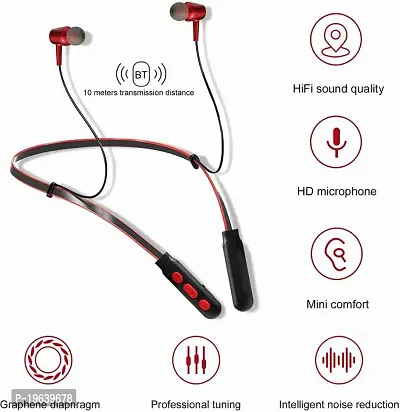 Lichen Comfortable Flexible Neckband Wireless Headphones with Hi-Fi Stereo Sound Bluetooth Headset --thumb2