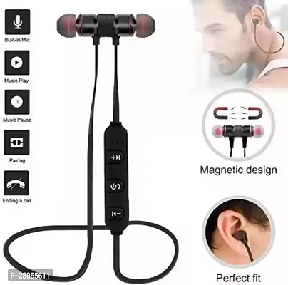 Lichen Bluetooth Earphone Headphone with Mic, Sweatproof Sports Headset, Best for Running and Gym, Stereo Sound Quality for All Smartphones.-thumb0