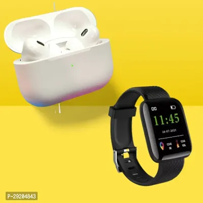 Classy Wireless Bluetooth Ear Bud with Smart Watch