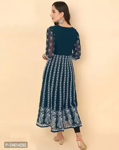 Classic Georgette Stitched Ethnic Gown For Women-thumb3