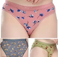 Womens Cotton Blend Panty Briefs / Hipster for Ladies Underwear Combo (Pack of 3)-thumb2